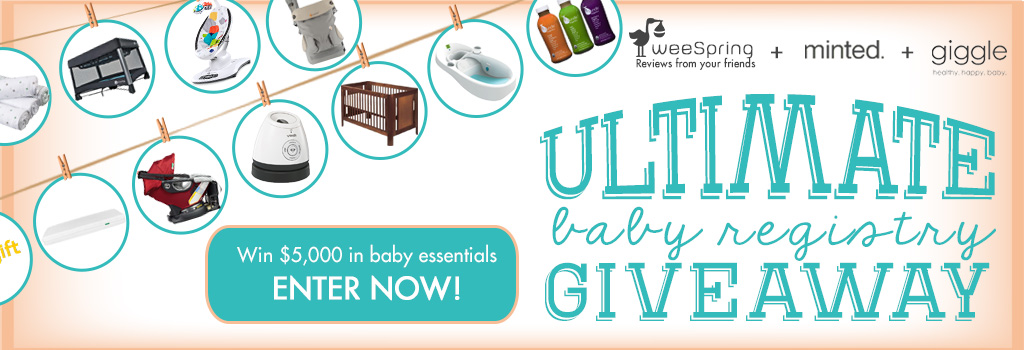 Ultimate Baby Registry Giveaway from weeSpring, minted, and giggle