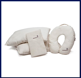 naturepedic standard pillows, traveling pillow, and travel changing pad, weespring giveaway