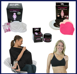 Bamboobies disposable nursing pads, reuseable nursing pads, nipple balm, nursing shawl cover, and nursing bra, weeSpring giveaway