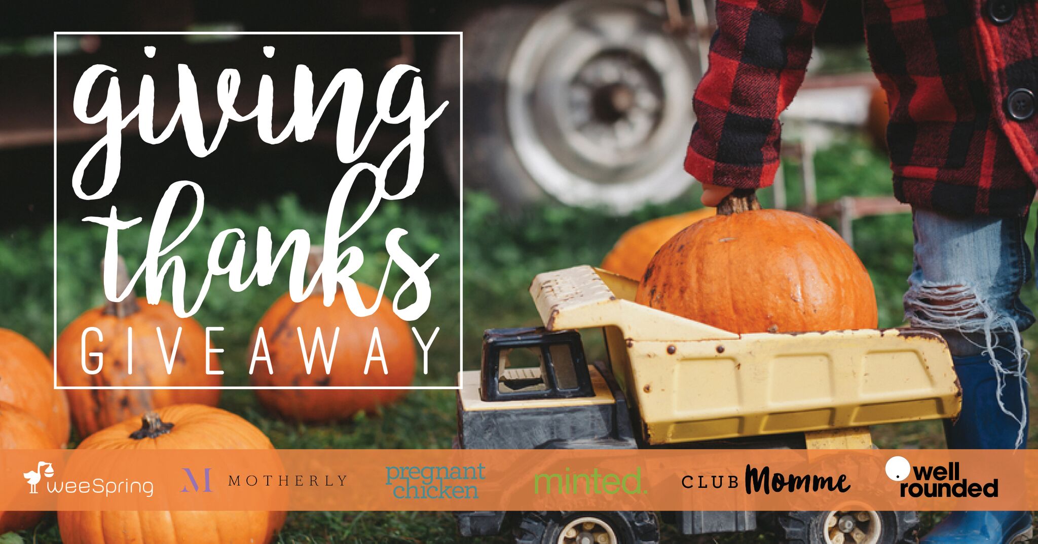 Giving Thanks Giveaway weeSpring, minted, Pregnant Chicken, Mom.me, Motherly, Well-Rounded NY