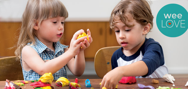 image of children playing with Tutti Fruitti playdough