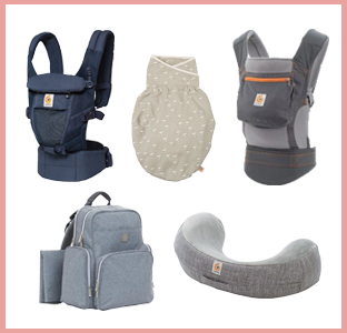 Ergobaby adapt carrier, cool air baby carrier, swaddles, nursing pillow, and diaper bag, weeSpring giveaway