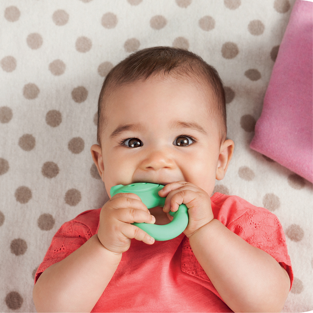 Baby Uses a Teether